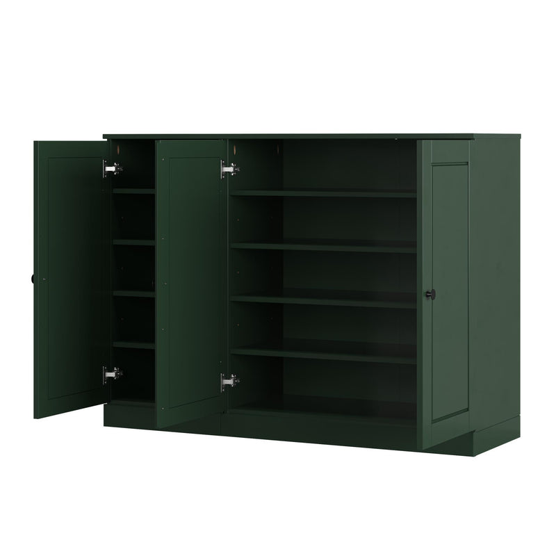 Solid Woodshoe Storage Cabinet (755968) - Green