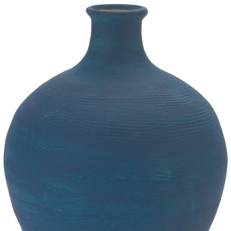 Round Urn (632642) - Blue / Terra Cotta