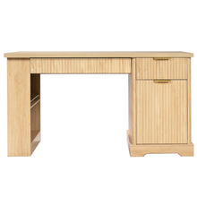Load image into Gallery viewer, Modern Fluted Office Desk With Storage Cabinet
