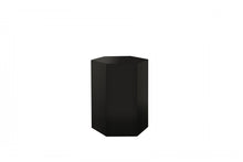 Load image into Gallery viewer, 17" High Gloss Manufactured Wood Hexagon End Table - Black
