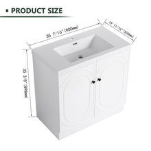 Load image into Gallery viewer, Contemporary Freestanding Bathroom Vanity With Resin Sink &amp; Soft-Close Cabinet Doors
