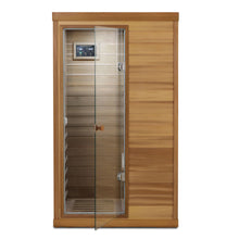Load image into Gallery viewer, Hemlock Mini 1 Person Far Infrared Door Indoor Sauna Room
