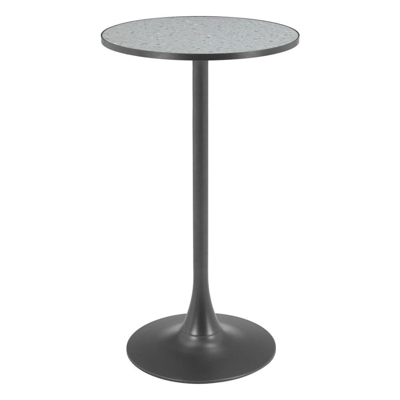 24" Wood Rounded Bar Table - Gray
