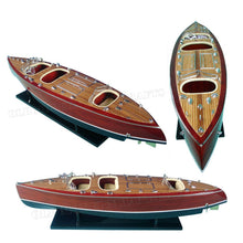 Load image into Gallery viewer, Hand Painted Model Boat (624210) - Light Brown / Dark Brown

