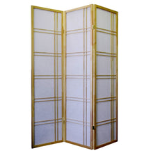 Load image into Gallery viewer, Folding Three Panel Screen Room Divider (469103) - Brown / White
