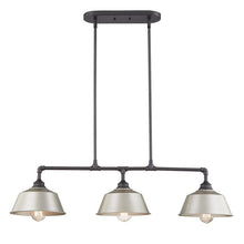 Load image into Gallery viewer, Kitchen Island Three Light Metal Dimmable Chandelier With Shades - Gray

