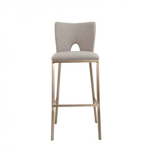 Load image into Gallery viewer, Iron Bar Height Bar Chairs (Set of 2) - Gray / Antiqued Brass
