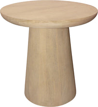 Load image into Gallery viewer, 24" Distressed Solid Wood Round Pedestal End Table - Natural
