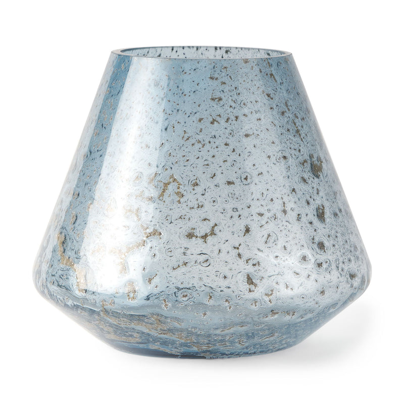 Seeded Round Table Vase - Blue