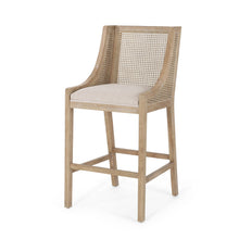 Load image into Gallery viewer, Celestiality - Upholstered Barstool With Cane Webbing Backrest (Set of 2)
