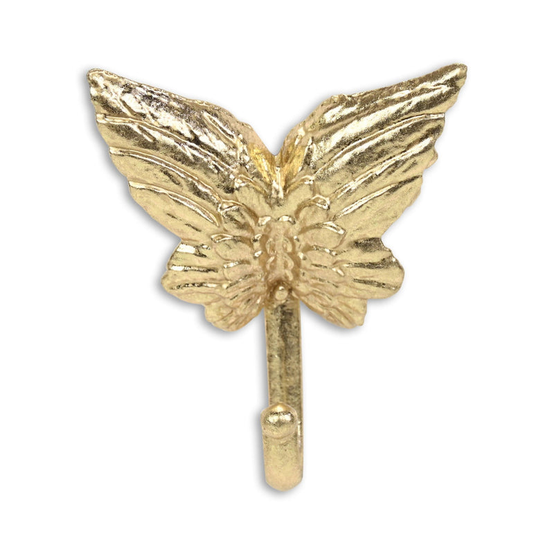 5" Cast Iron Butterfly Wall Hook - Gold