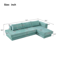 Load image into Gallery viewer, L-Shaped Modular Sofa With Double Layer Cushion
