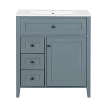 Load image into Gallery viewer, Modern Bathroom Vanity With Sink, 3 Drawers And Adjustable Shelf
