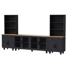Load image into Gallery viewer, Farmhouse TV Stand With Solid Wood Gourd Shaped Legs For TVs Up To 70"
