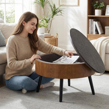Load image into Gallery viewer, Round Coffee Table With Storage Function For Living Rooms
