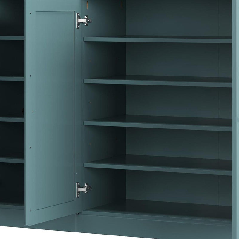 Solid Woodshoe Storage Cabinet (755981) - Aqua