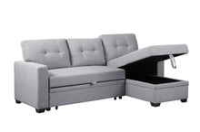 Load image into Gallery viewer, Upholstered Pull Out Sectional Sofa With Chaise
