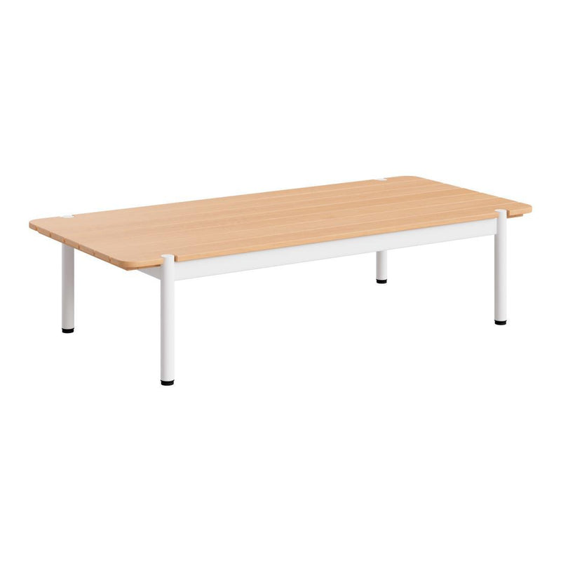 Solid Wood And Aluminum Coffee Table - Natural