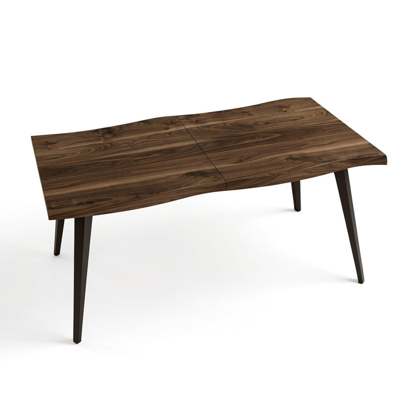 Wood And Iron Dining Table - Walnut