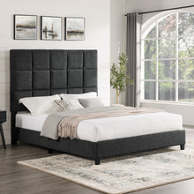 Load image into Gallery viewer, Squares Upholstered Headboard Platform Bed
