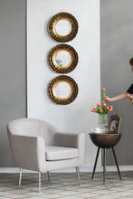 Load image into Gallery viewer, Round Wall Mirror With Metal Frame, Accent Mirror For Living Room - Gold
