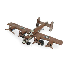 Load image into Gallery viewer, Hand Painted 1941 B-24 Liberator Model Airplane - Brown / Silver
