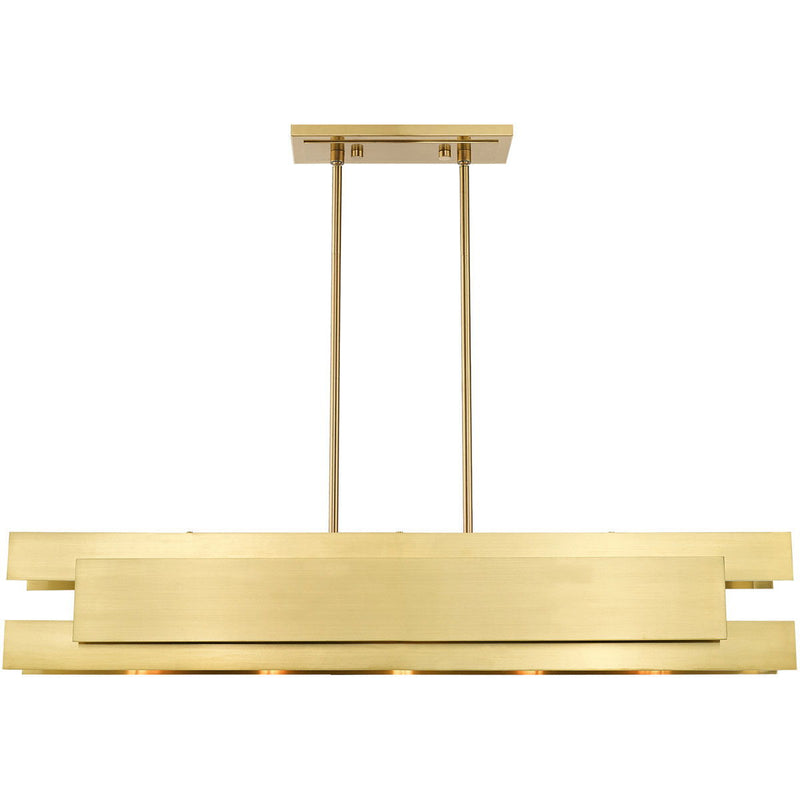 17" Five Light Dimmable Chandelier With Shades - Brass
