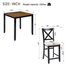 Load image into Gallery viewer, 5 Piece Counter Height Dining Table Set With 4 Chairs
