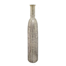 Load image into Gallery viewer, Floral Cylinder Floor Vase - Silver

