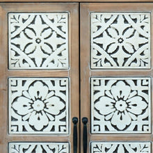 Load image into Gallery viewer, Wood Accent Cabinet With Two Doors One Drawer - Brown
