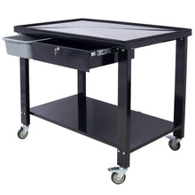 Load image into Gallery viewer, Transmission Teardown Work Station 1 / 2 Ton Capacity Sloping Drain Table Locking Drawer Removable Drain Basin Full-Width Lower Shelf Four 4" Caster Wheels
