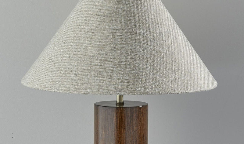 Wood Block Table Lamp - Canopy Walnut