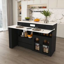 Load image into Gallery viewer, Kitchen Island With Extendable &amp; Rotating Table
