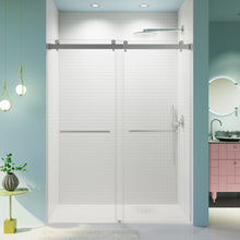 Load image into Gallery viewer, Frameless Double Sliding Shower Door In, Thick Tempered Glass, Reversible Installation

