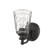 Load image into Gallery viewer, Metal And Pebbled Glass Wall Light - Bronze
