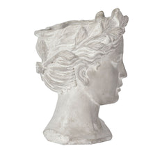 Load image into Gallery viewer, Greek Style Cement Head Planter Indoor Outdoor Home Garden Decor - Gray
