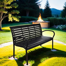 Load image into Gallery viewer, Patio Bench Steel - Black
