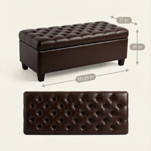 Load image into Gallery viewer, Storage Ottoman Bench With Safety Hinges
