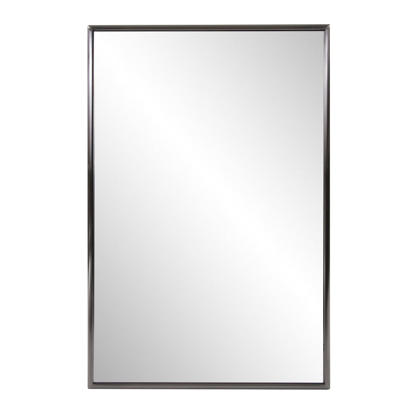 36" Metal Framed Accent Mirror - Gray