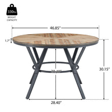 Load image into Gallery viewer, Contemporary Indoor Dining Set With Metal Legs, Birch, And Metal - Black / Natural
