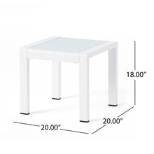 Load image into Gallery viewer, Cape Coral - Contemporary Side Table With Frosted Glass Top

