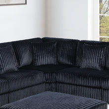 Load image into Gallery viewer, 1 Piece Corner Wedge Only Texture Upholstered Modular Living Room Furniture - Black
