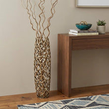 Load image into Gallery viewer, Twigs Cylinder Floor Vase (354655) - Gold
