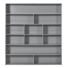 Load image into Gallery viewer, Full over Full Bunk Bed With 2 Drawers and Multi-layer Cabinet, Gray
