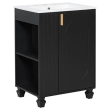 Load image into Gallery viewer, Classic Retro Bathroom Vanity With Sink, Door Shelf, Side Open Storage Frame
