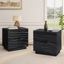 Load image into Gallery viewer, Nightstands, Bedside Table With 2 Drawers (Set of 2) - Black
