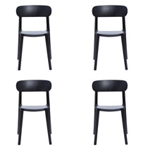 Load image into Gallery viewer, Heavy Duty Plastic Dining Room Side Chairs (Set of 4) - Black
