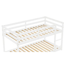 Load image into Gallery viewer, Twin over Twin Floor Bunk Bed, White(New SKU:W504P148538)
