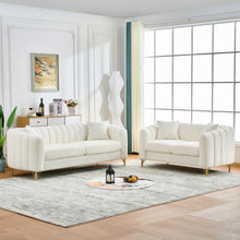 Load image into Gallery viewer, Oversized Sofa, 3 And 2 Seater - Beige
