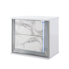 Load image into Gallery viewer, Moon - Marble Nightstand With LED - White
